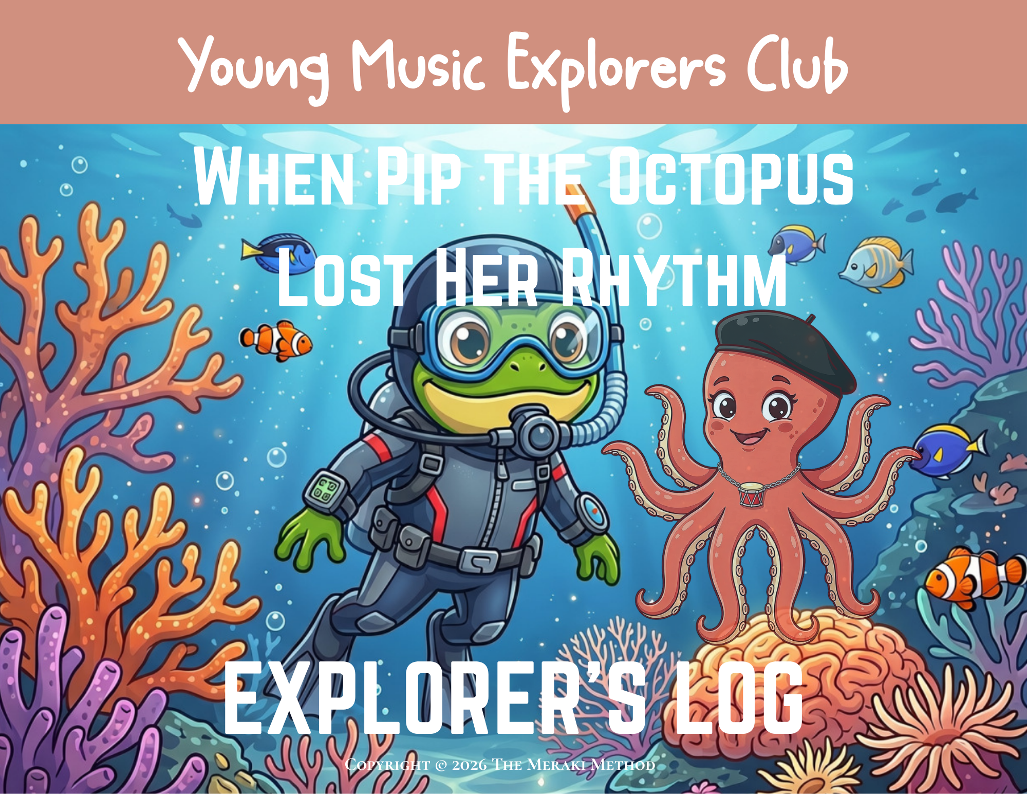 Deep-sea ocean adventure illustration